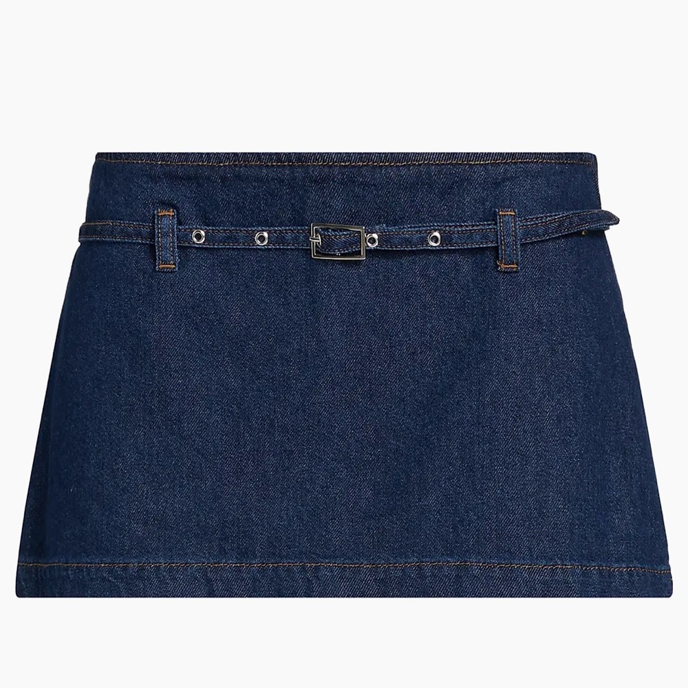 Dark Blue Denim Mini Skirt